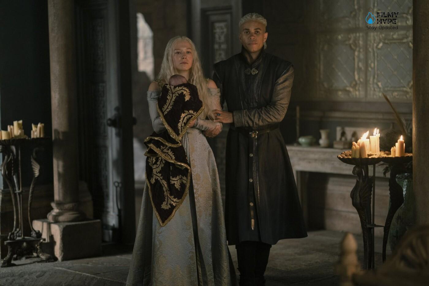 Rhaenyra and Laenor Velaryon, little Joffrey