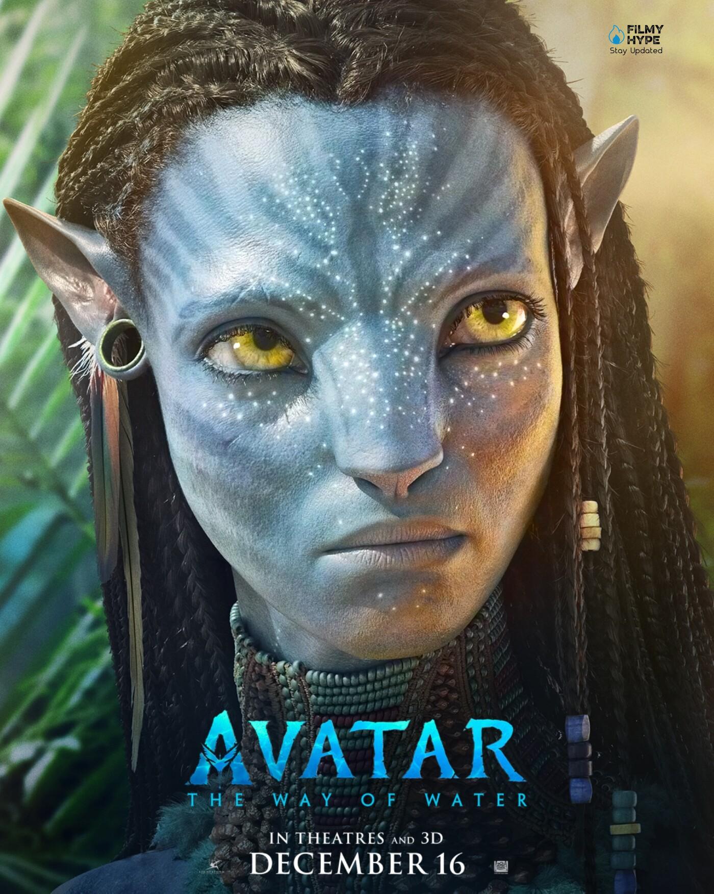 Avatar the Way of Water - Zoe Saldaña as Neytiri (Image Credit Disney)