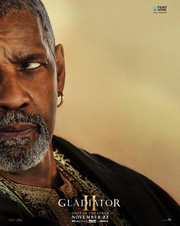 Poster of Denzel Washington in 'Gladiator 2'