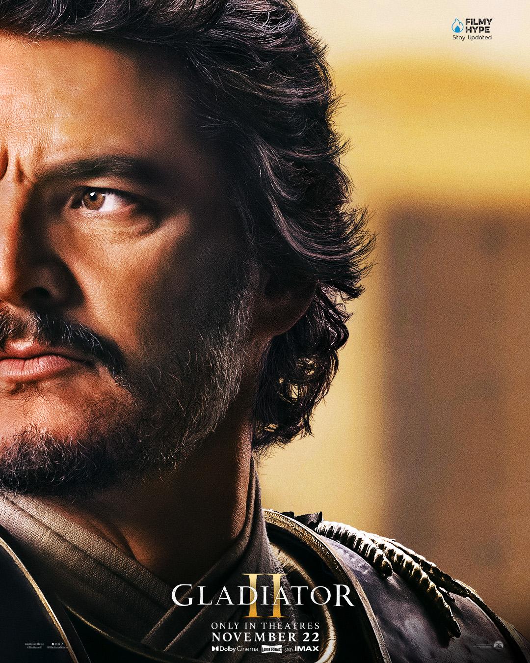 Poster of Pedro Pascal in 'Gladiator 2'