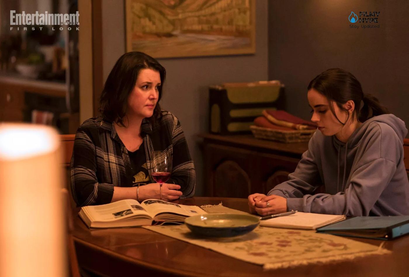 Melanie Lynskey and Sarah Desjardins in Yellowjackets Season 3