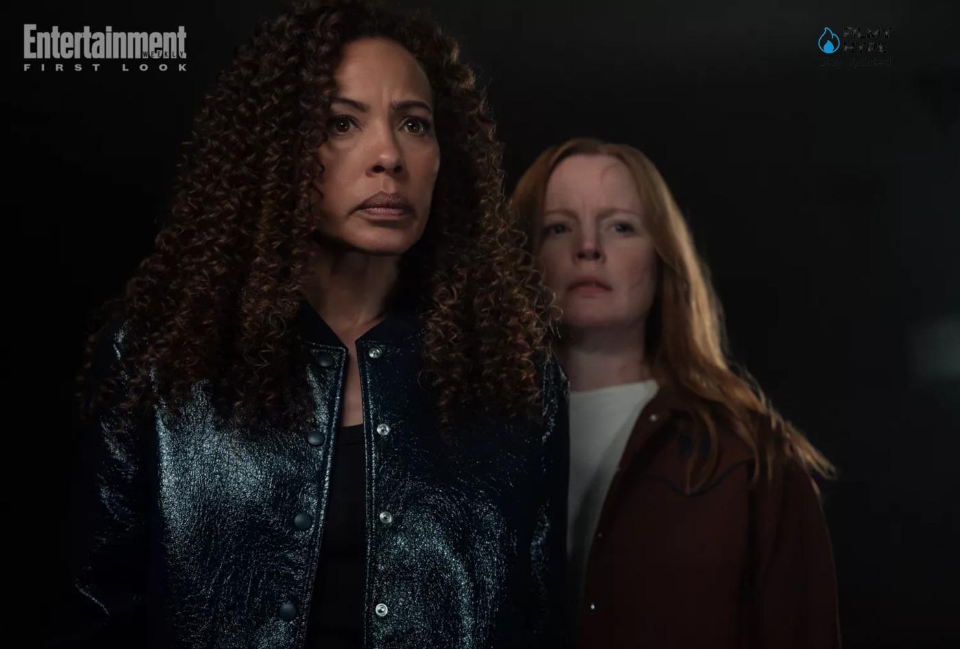 Tawny Cypress and Lauren Ambrose in Yellowjackets Season 3