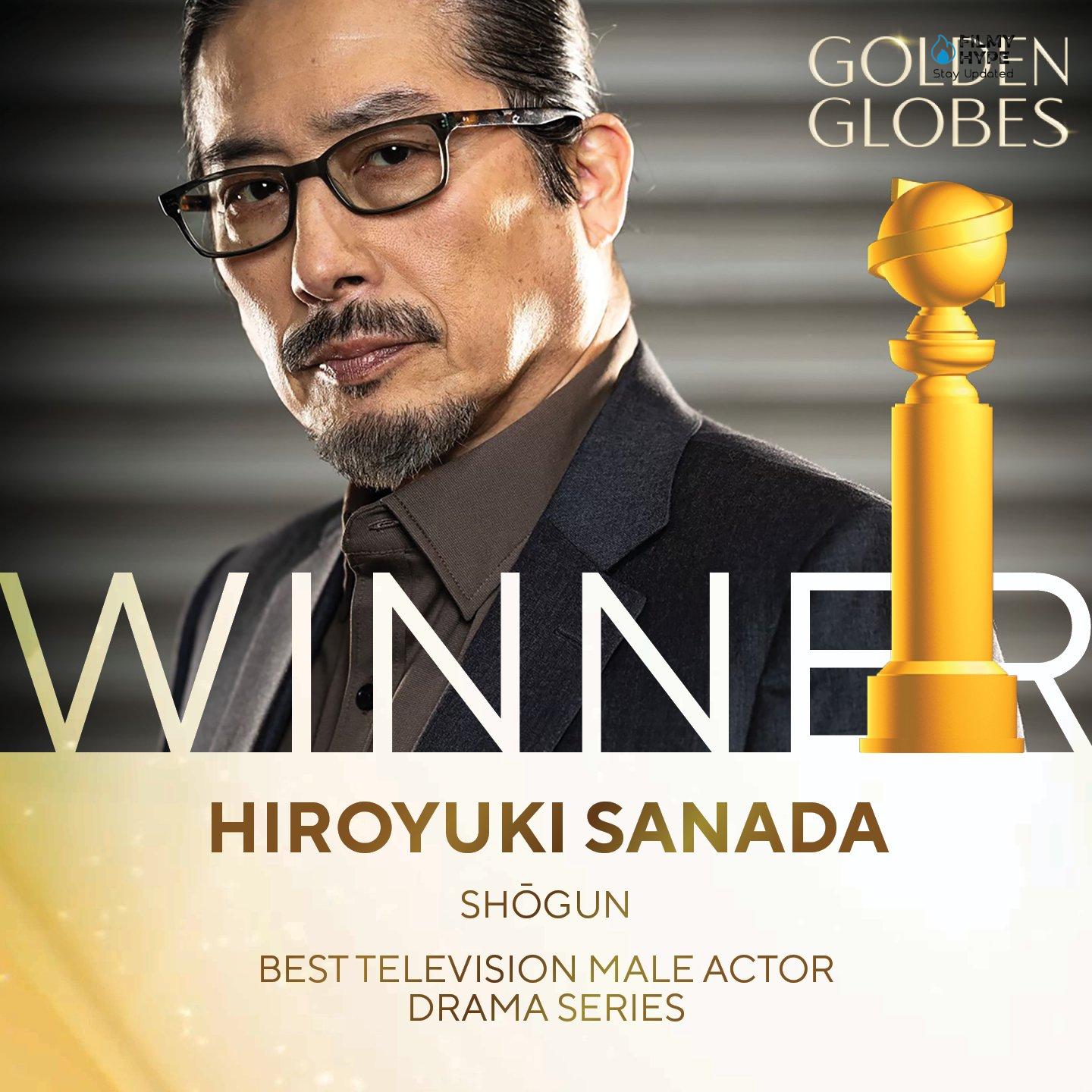 Best Performance by a Male Actor in a Television Series - Drama Hiroyuki Sanada - Shogun Golden Globes 2025